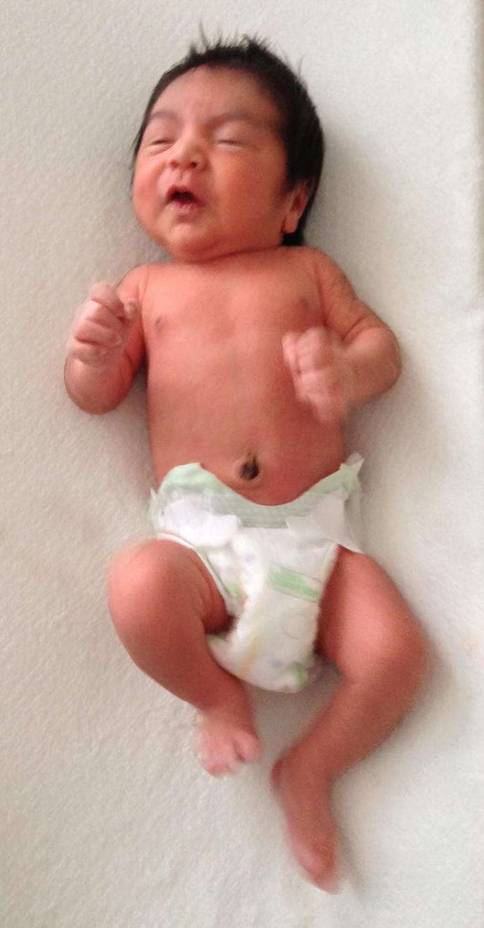 Newborn baby Roman at 4 days old.