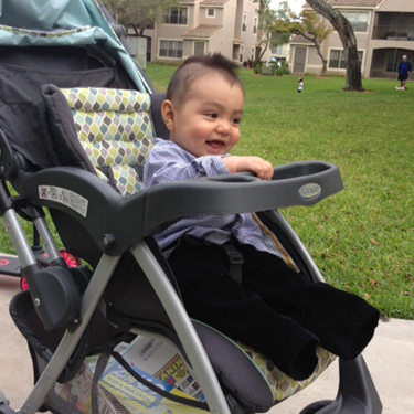 Baby in a stroller